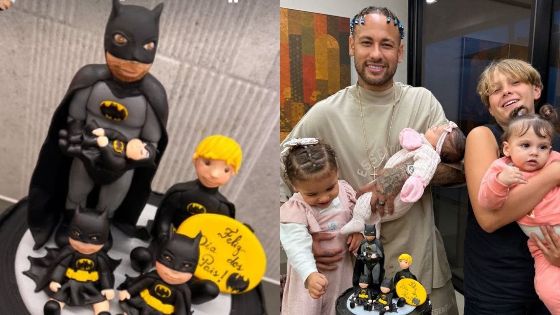 Neymar Jr. ganhou um bolo temático no Dia dos Pais