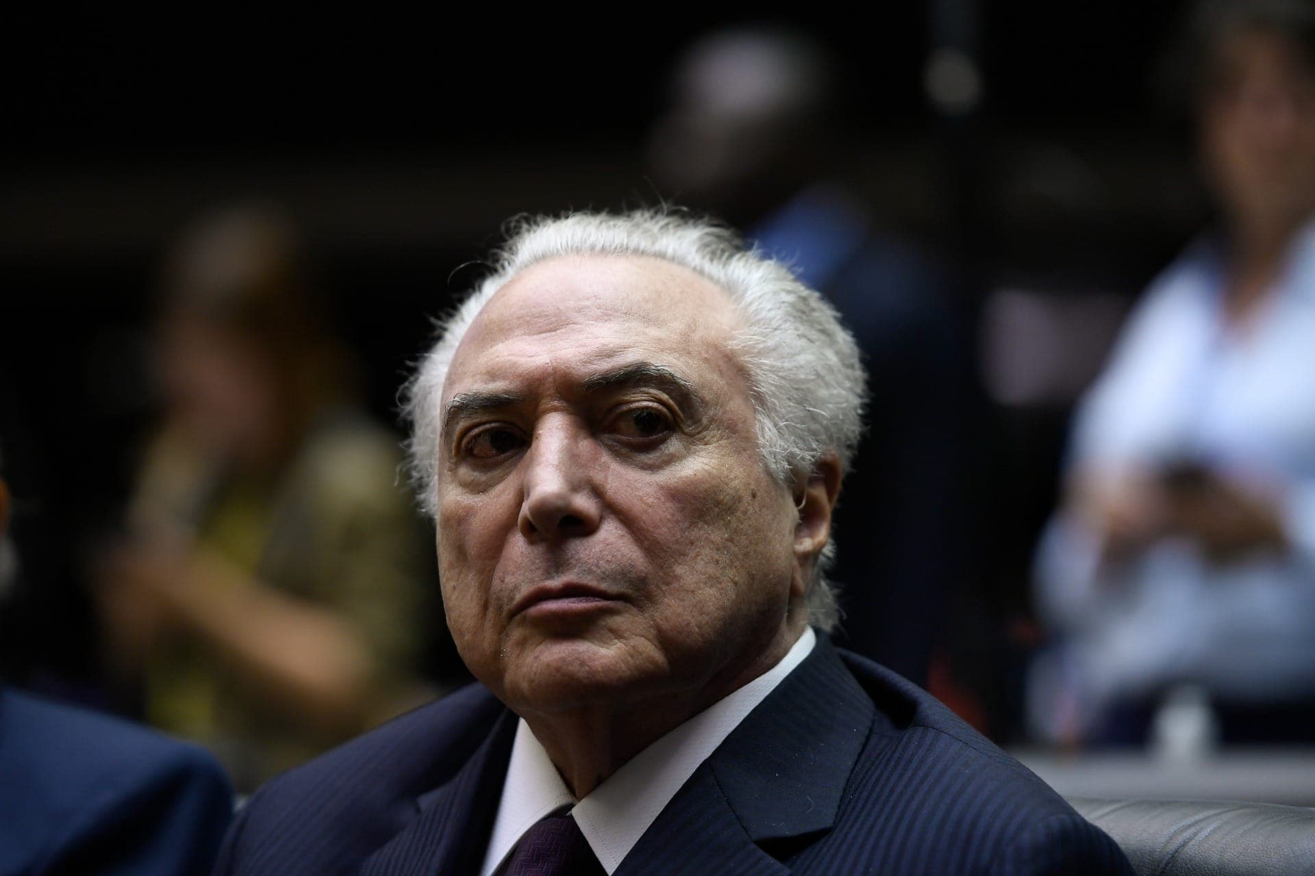 Ex-presidente Michel Temer durante sessão solene no Senado Federal