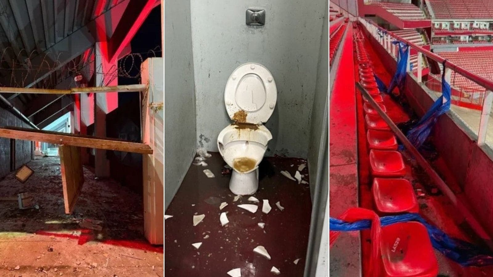 Cenário de guerra no Estádio Libertadores de América