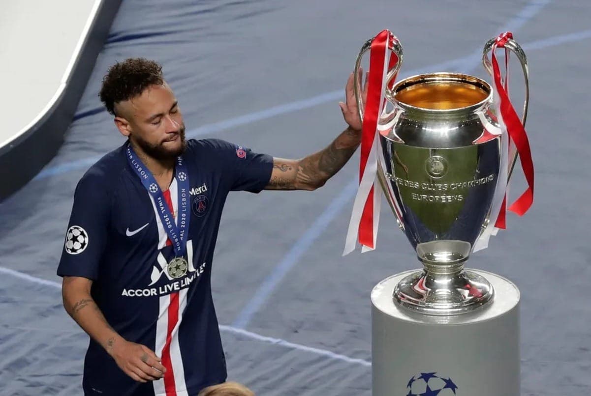 Neymar não levantou a taça da Champions em 2020