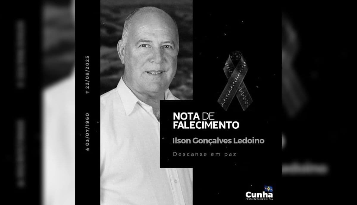 Vice-prefeito de Cunha, Ilson Ledoíno, morre aos 65 anos