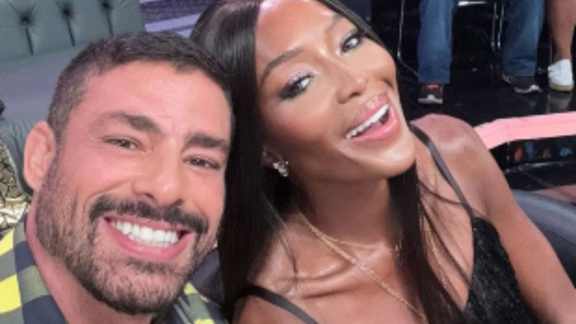 Cauã Reymond e Naomi Campbell
