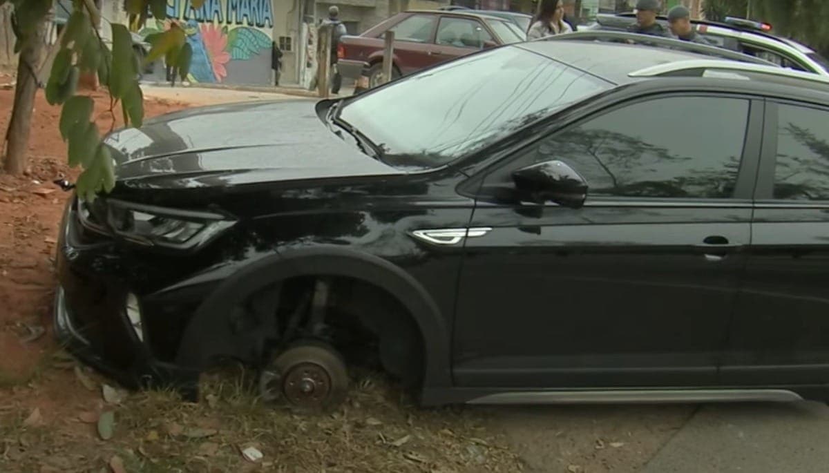 Jovem foi sequestrado e teve as rodas do carro roubadas