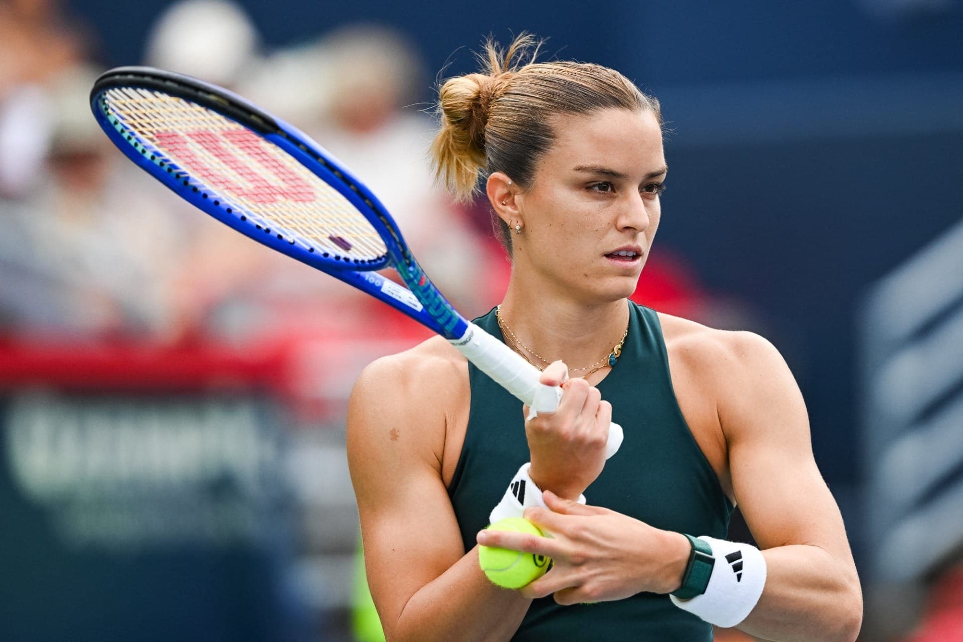 Maria Sakkari em ação em 2025