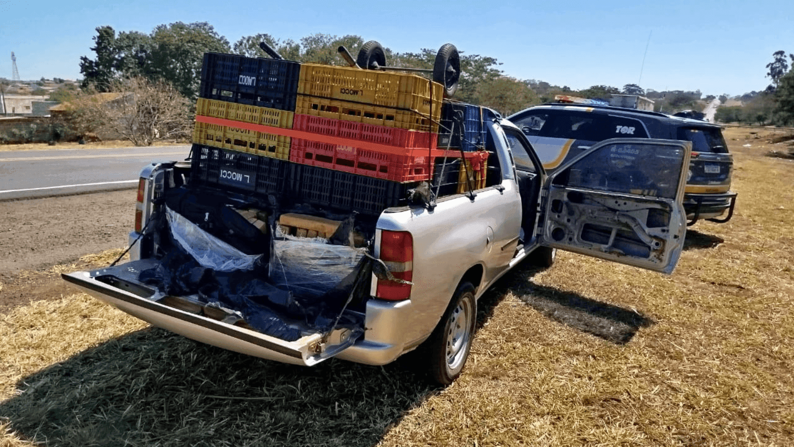 A droga estava escondido em um fundo falso no carro