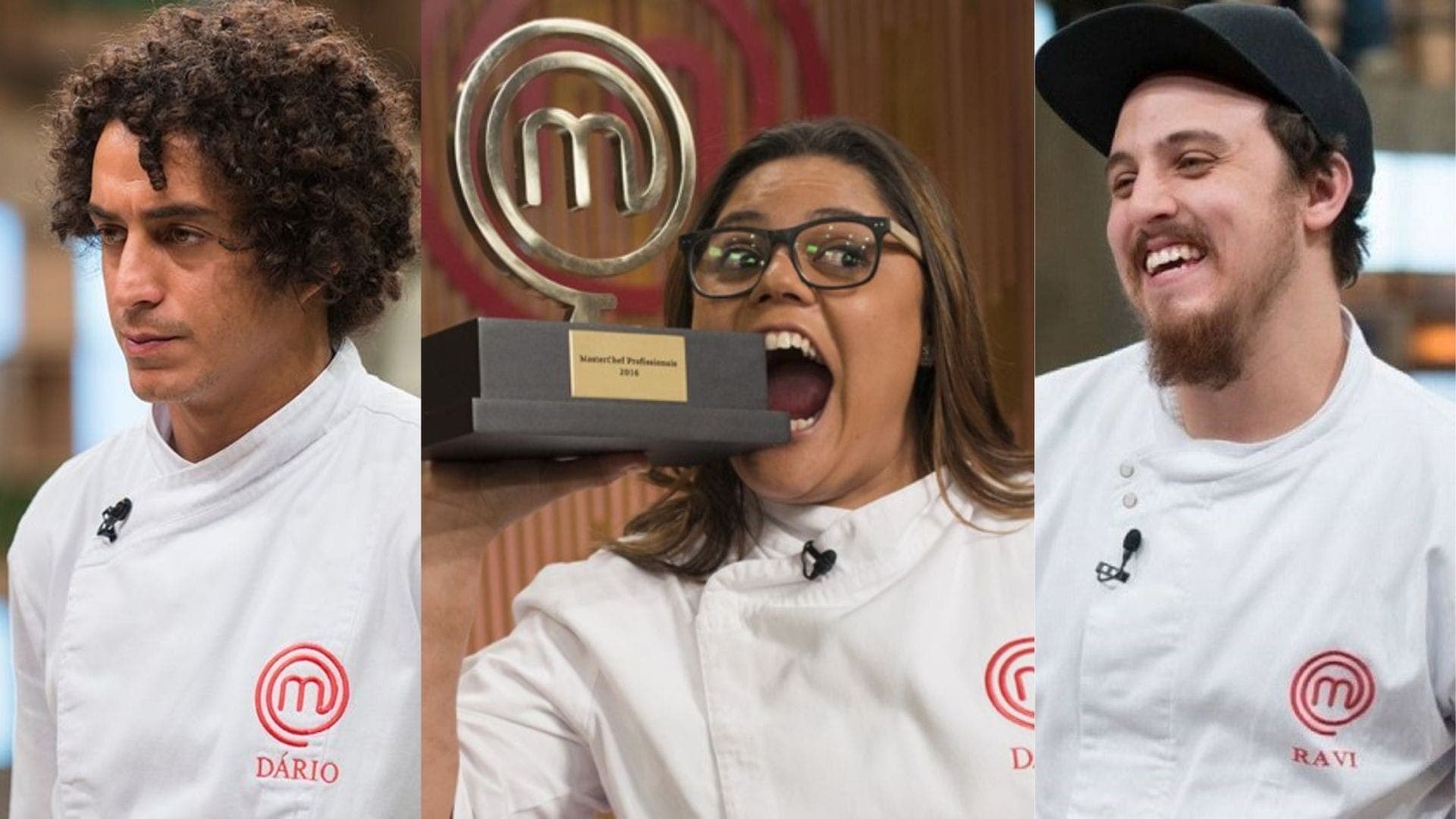 Dario, Dayse e Ravi na época do MasterChef