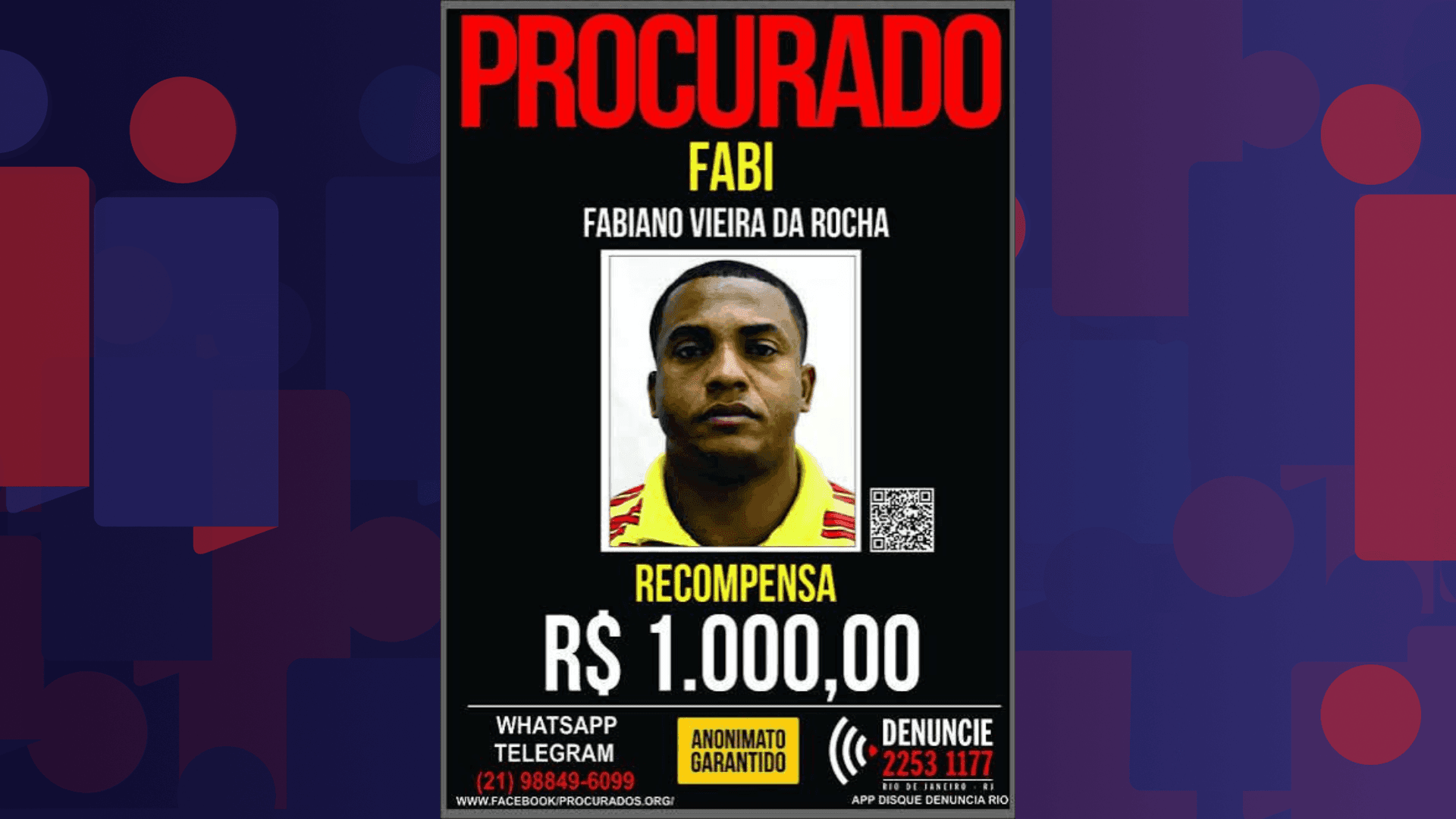 A ação que matou Fabiano Vieira da Rocha, conhecido como "Fabi", ocorreu nesta quarta-feira (17).