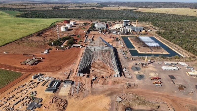 Obras de usina de etanol de milho do Grupo Sada em Goiás