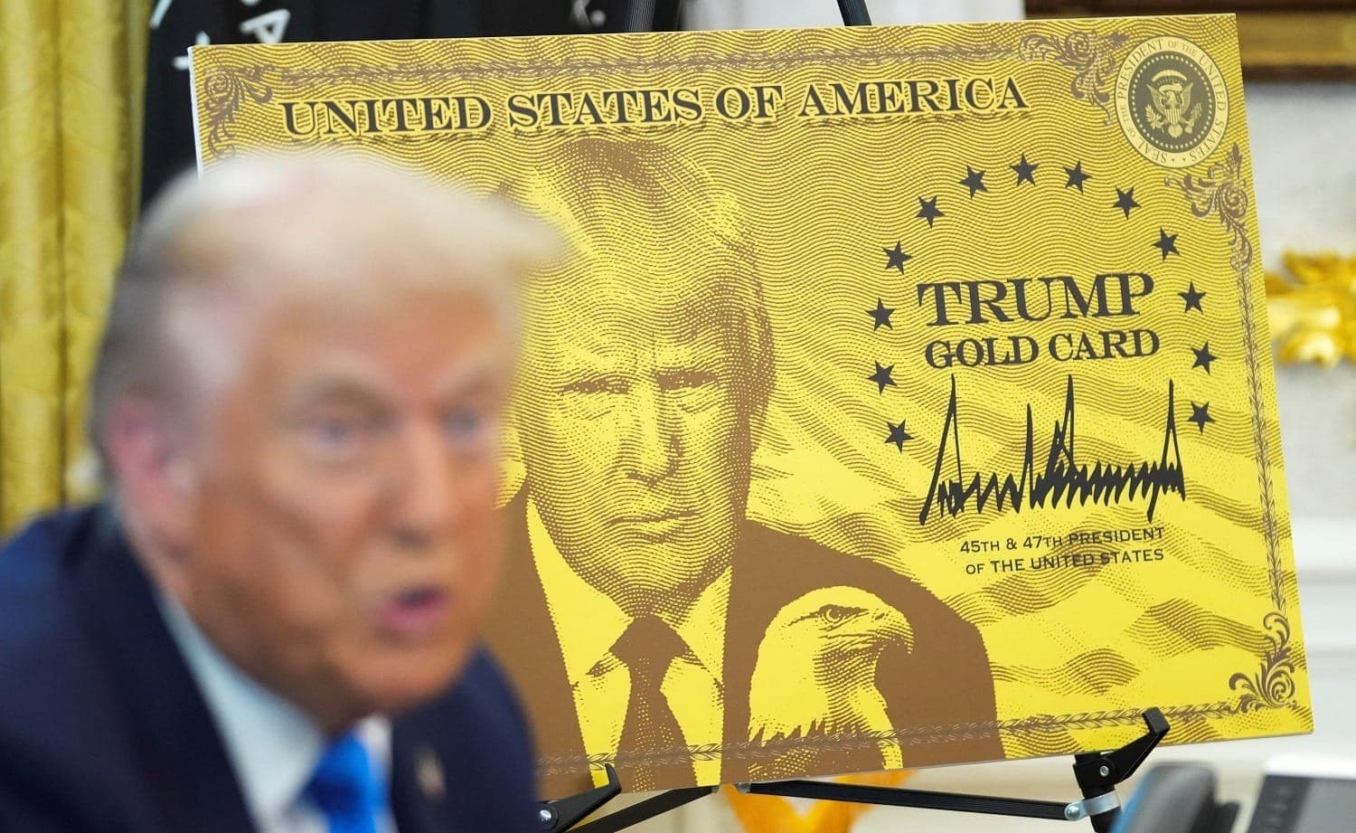 Trump cria "Gold Card", visto de R$ 5 milhões