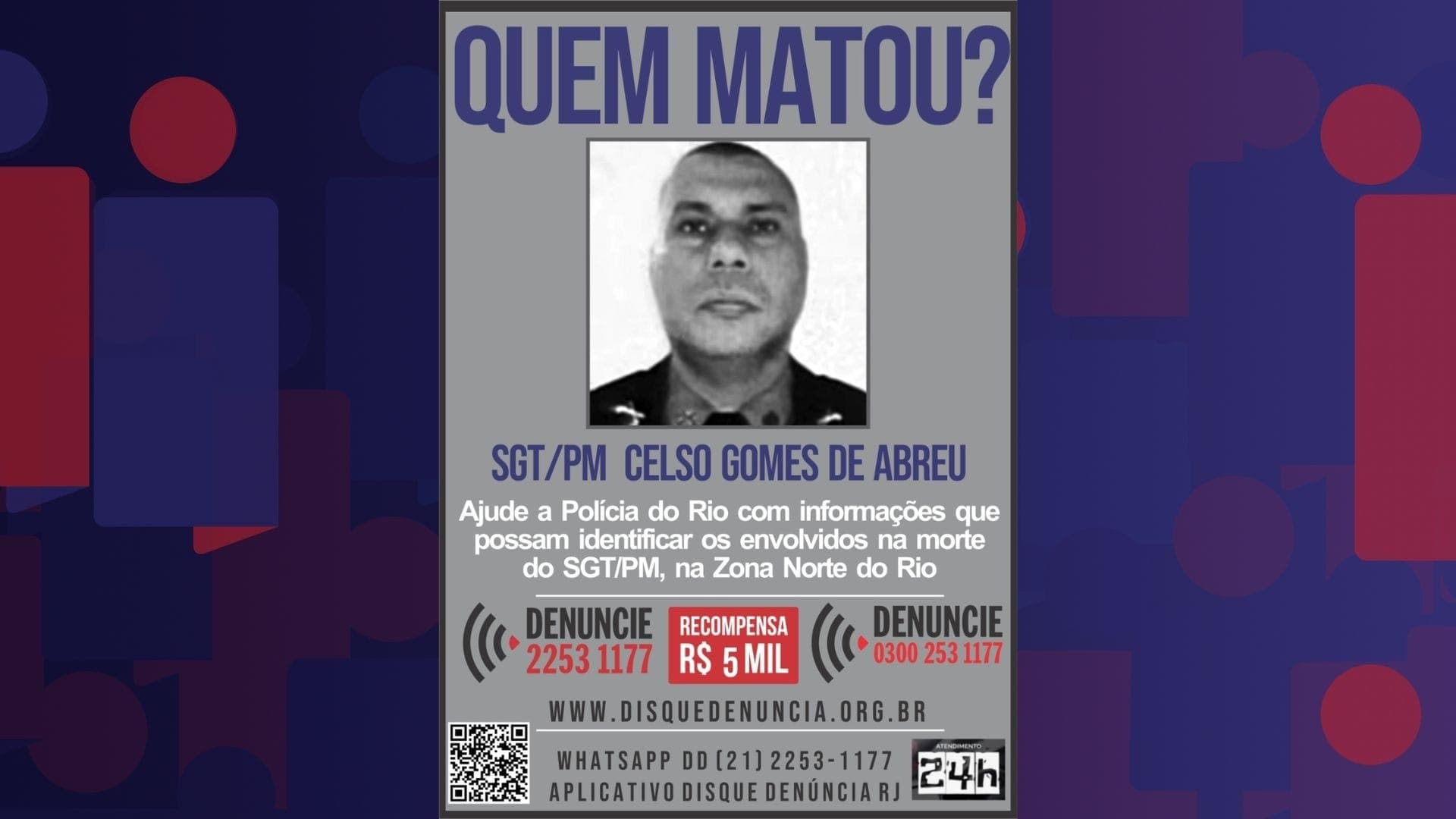 Segundo do Disque Denúncia. chega a 40 o número de policiais militares assassinados no Rio em 2025