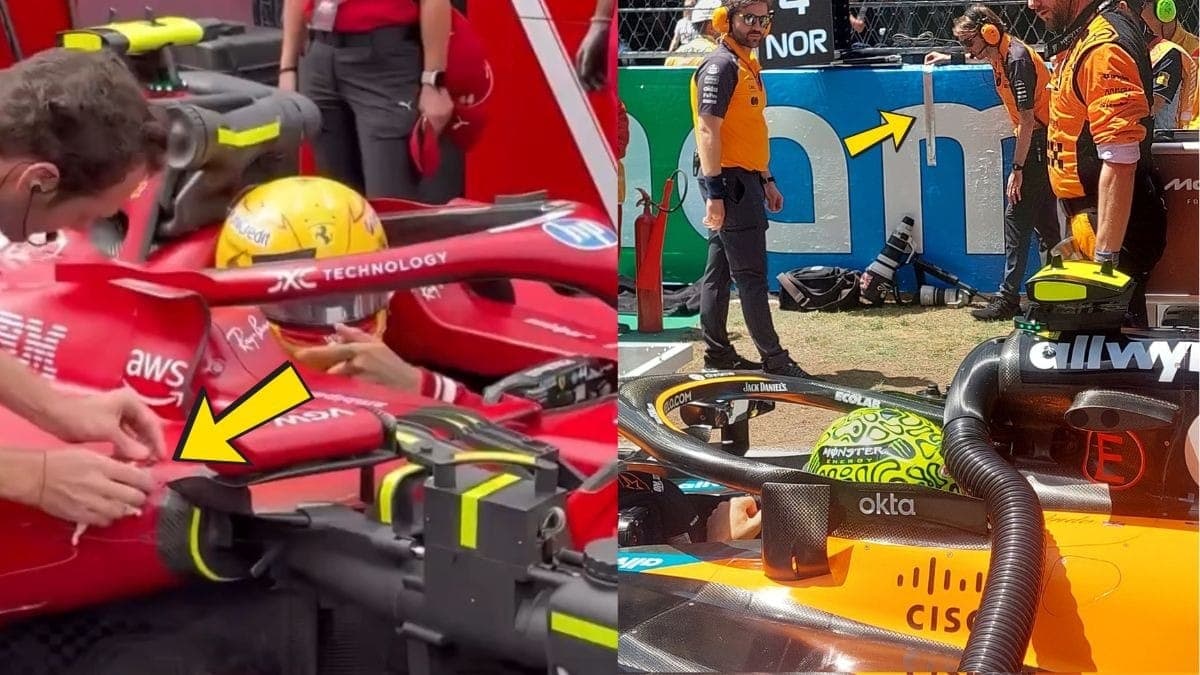 Por que Hamilton e Norris estão usando fita adesiva no grid da Fórmula 1?