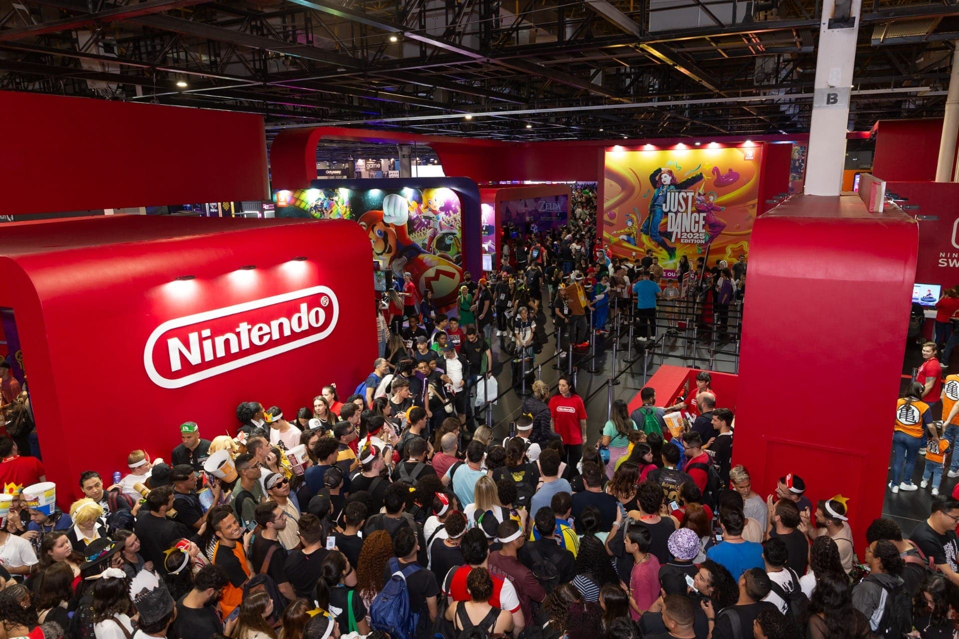 Estandes da Nintendo na BGS, em 2024, atraíram multidões