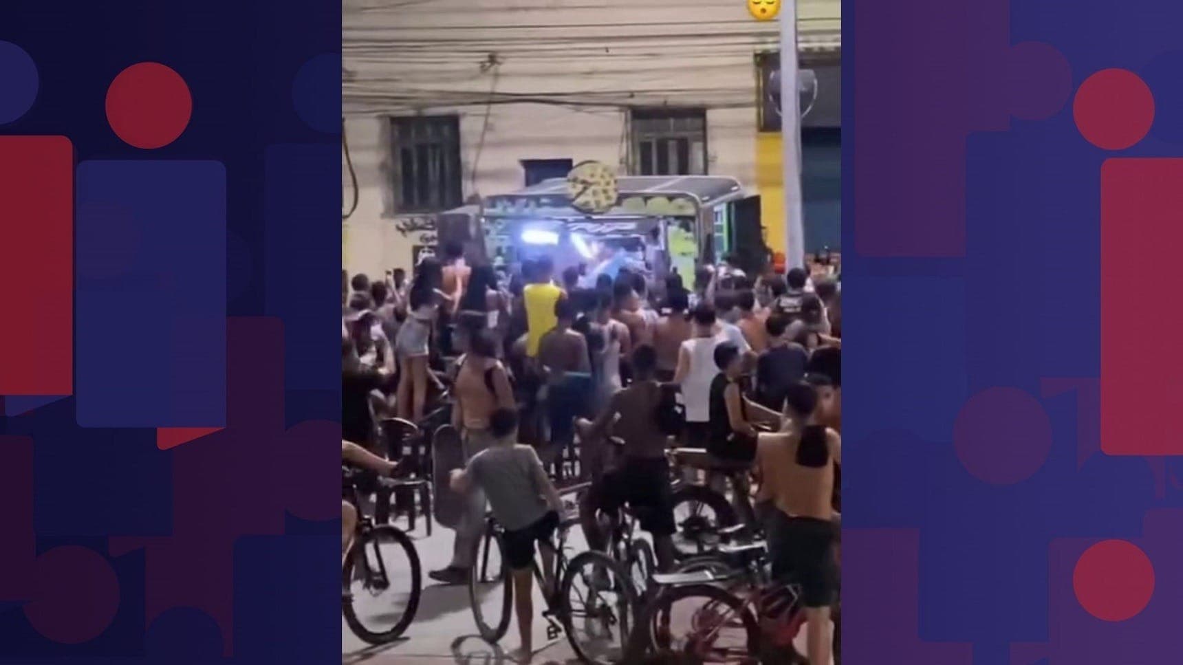 Imagens nas redes sociais mostram pessoas brigando e arremessando cadeiras