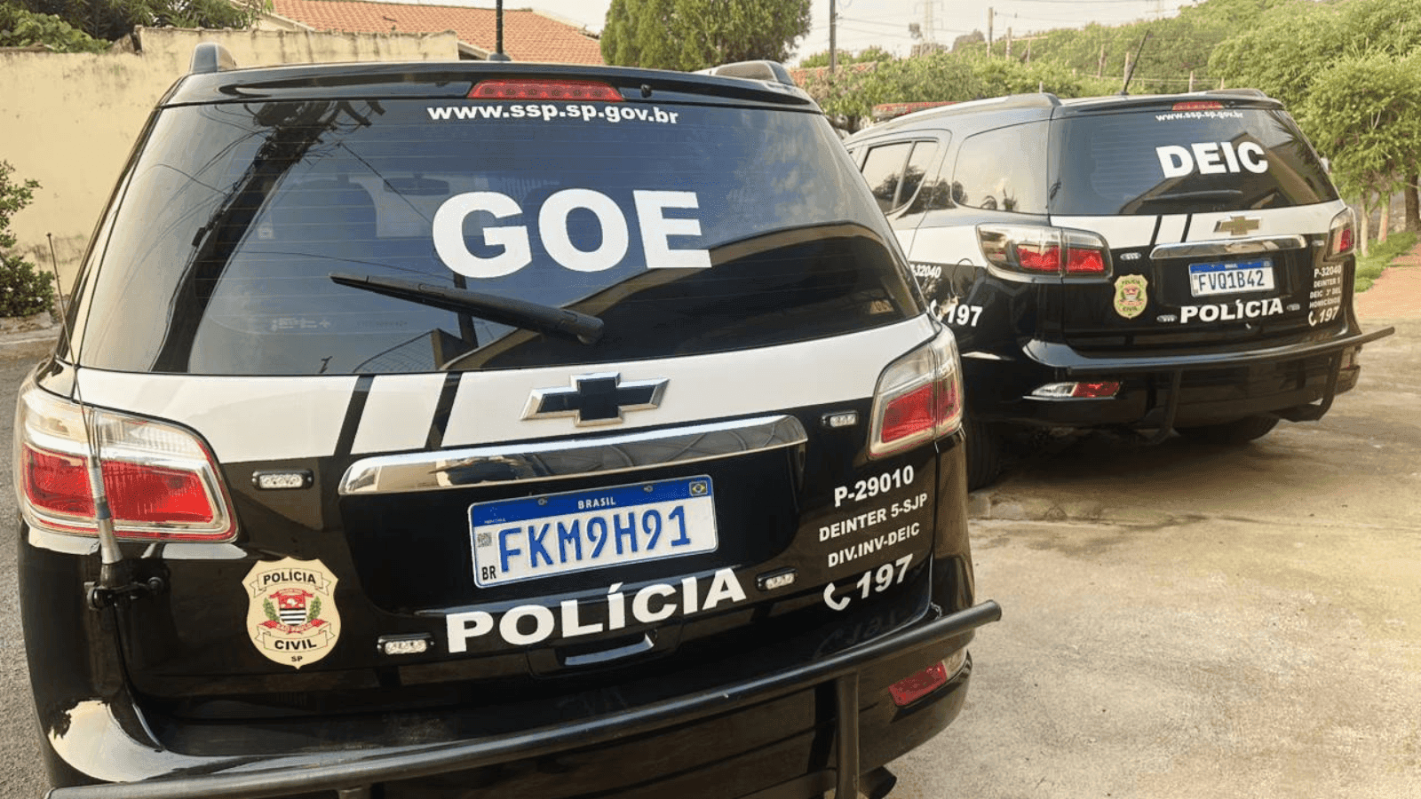 Os dois suspeitos foram presos durante a Operação Caim