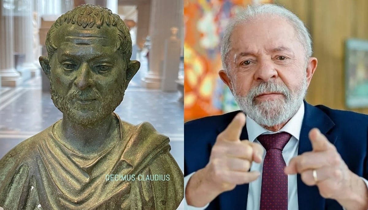 Busto romano é comparado ao presidente Lula