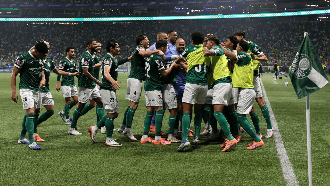 Palmeiras comemora no Allianz Parque