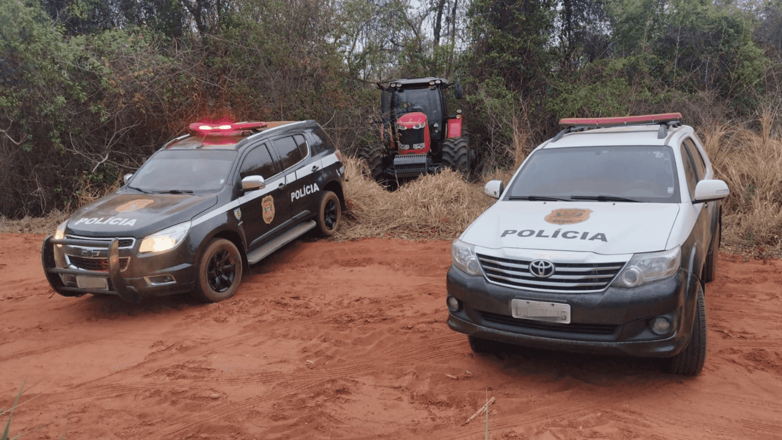 O maquinário estava escondido em uma propriedade rural