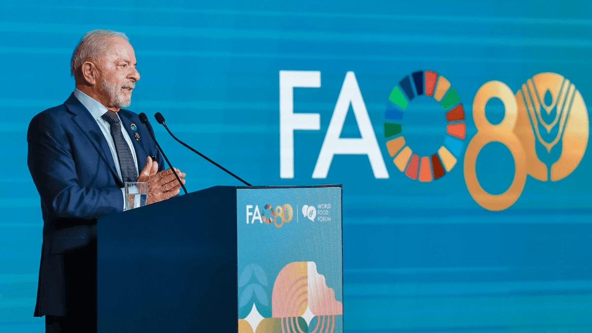Presidente da República, Luiz Inácio Lula da Silva, durante reunião do Conselho de Campeões (“Board of Champions”) da Aliança Global contra a Fome e a Pobreza, realizada na sede da Organização das Nações Unidas para Alimentação e Agricultura (FAO)