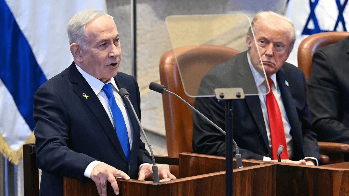 Primeiro-ministro de Israel, Benjamin Netanyahu, e o presidente dos Estados Unidos, Donald Trump
