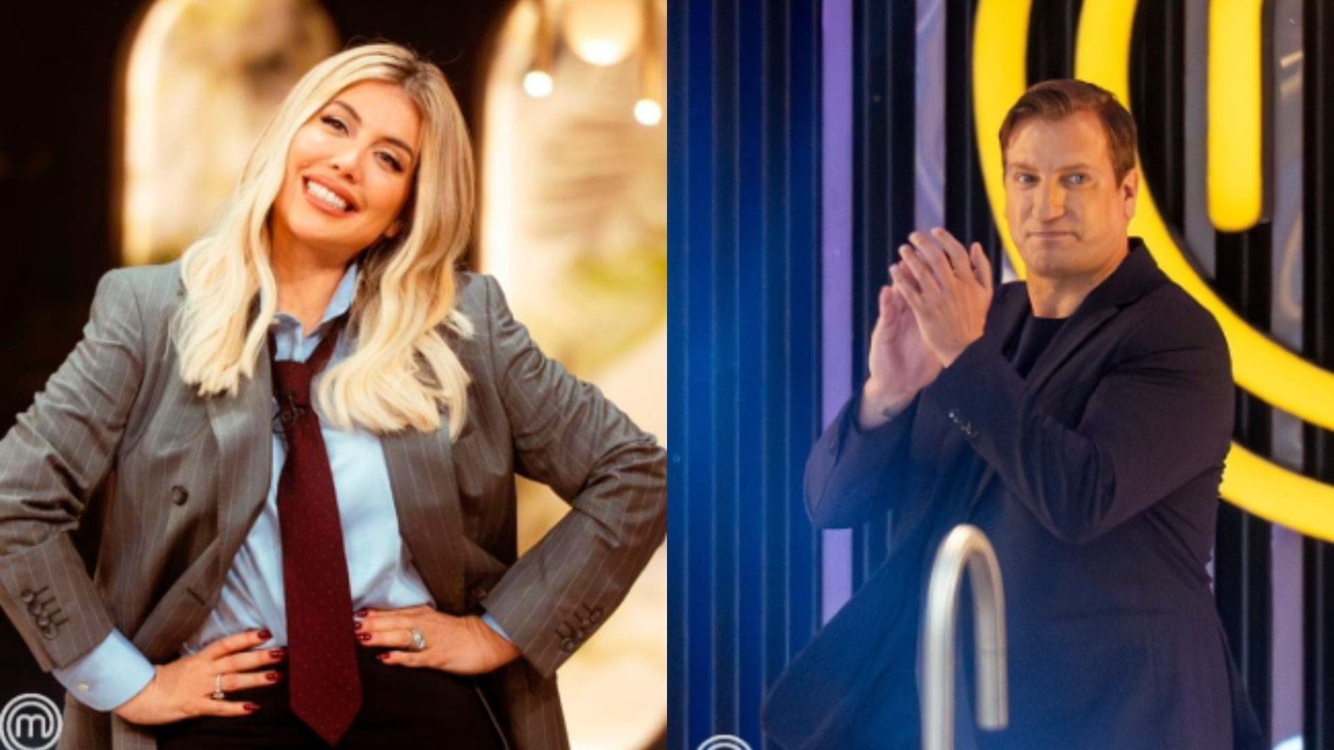 Wanda Nara e Maxi López no MasterChef Argentina