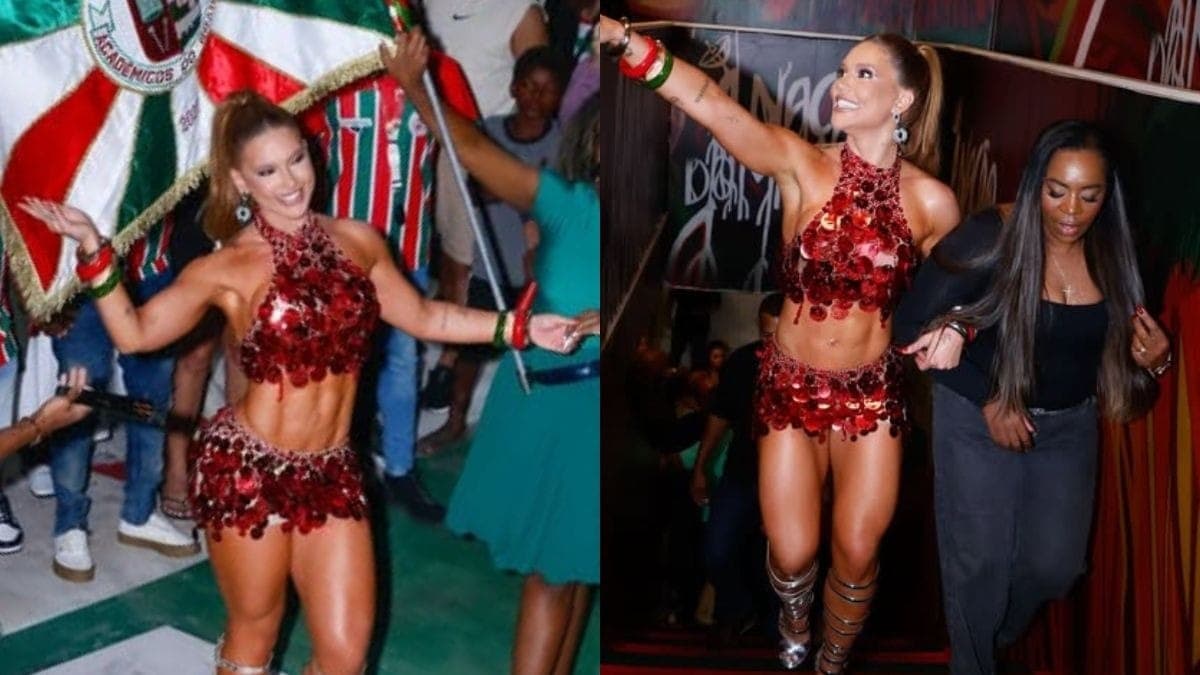 Virginia Fonseca leva mãe de Vini Jr. para ensaio da Grande Rio