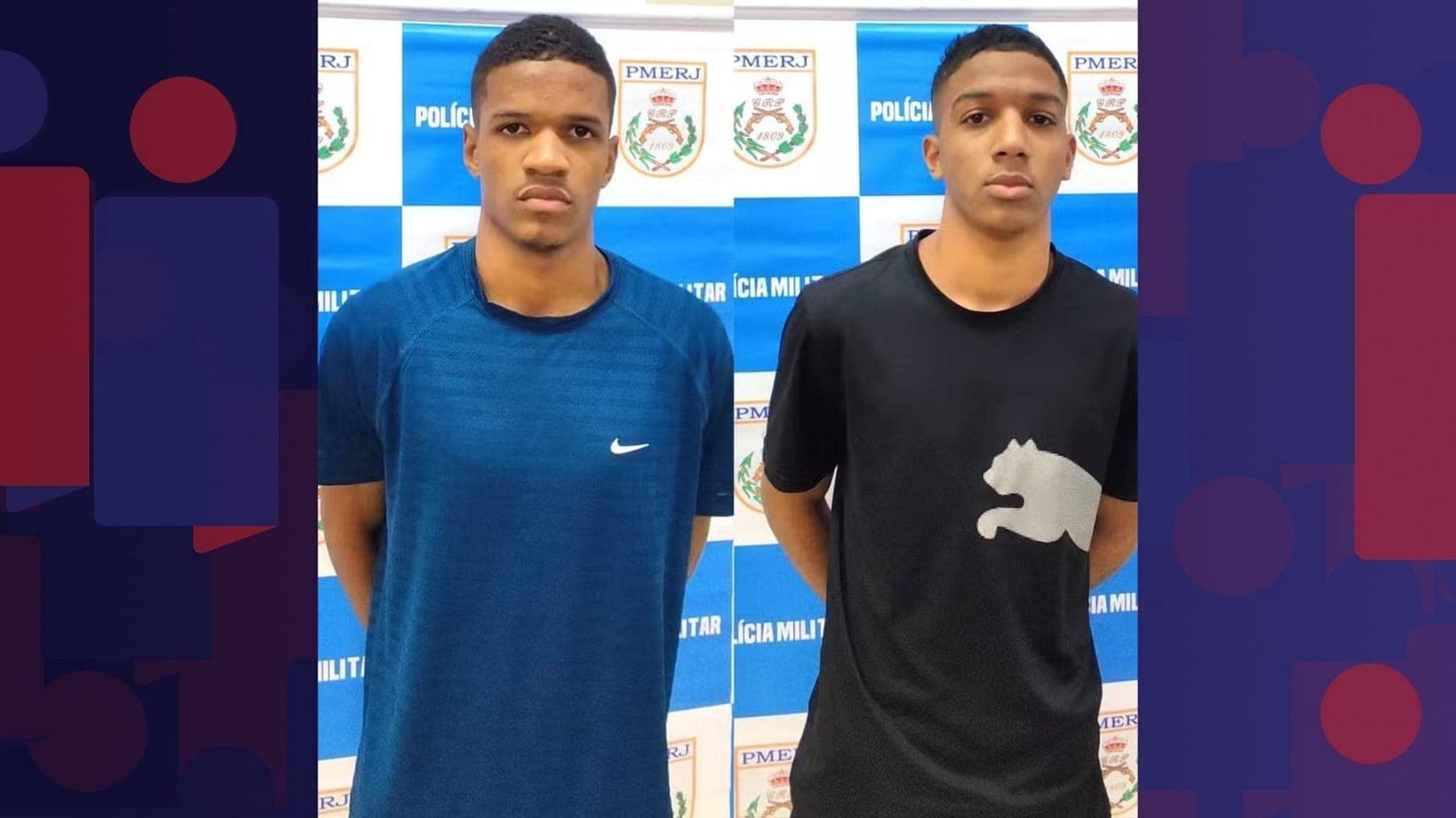Thiago Félix Vieira da Silva, de 25 anos, e Tiago Gabriel de Brito Oliveira, de 18 anos