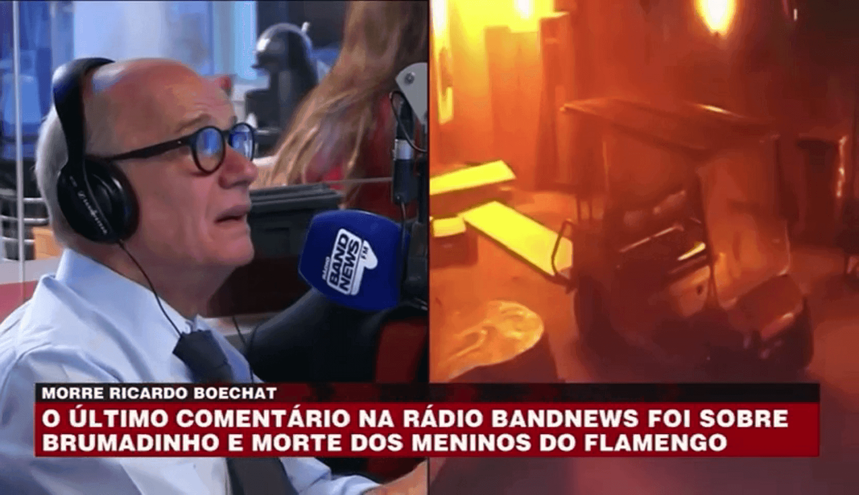 Último contário de Ricardo Boechat na Rádio BandNews FM