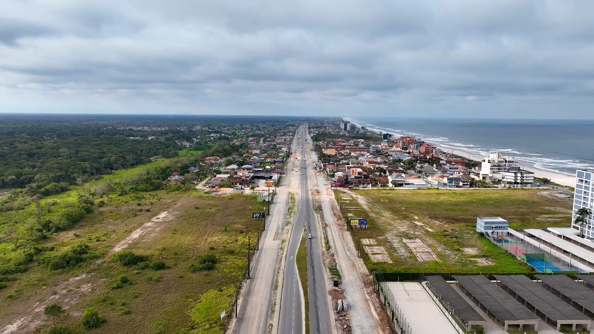 Obras de duplicação da PR-412 em Matinhos já avançam no Litoral do Paraná