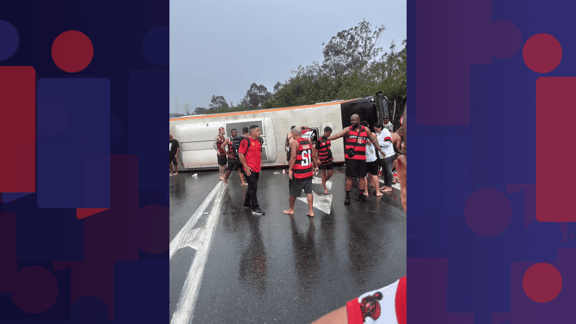 Ônibus da Urubuzada torcida organizada do Flamengo