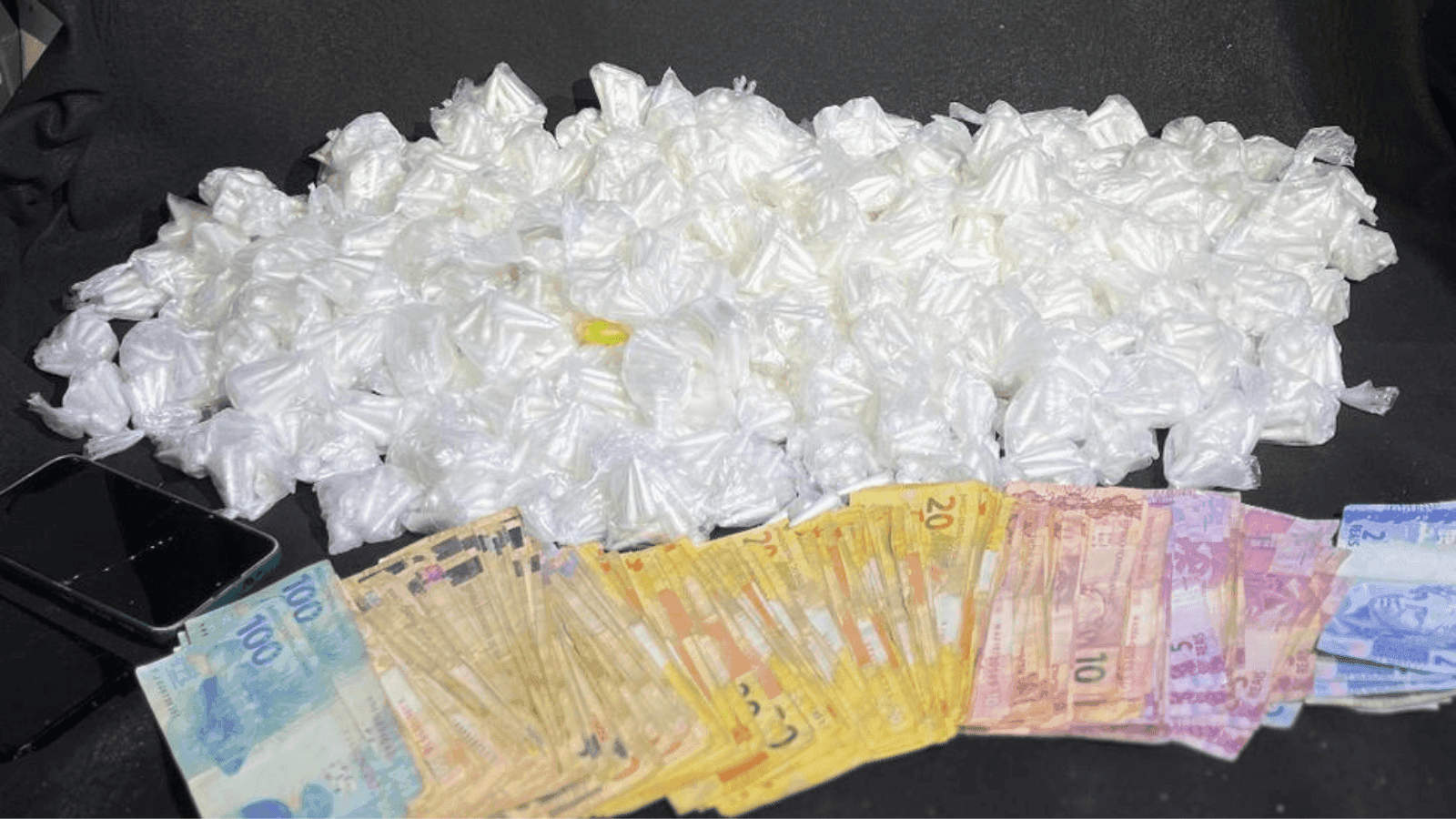 A droga estava escondida no interior de uma residência