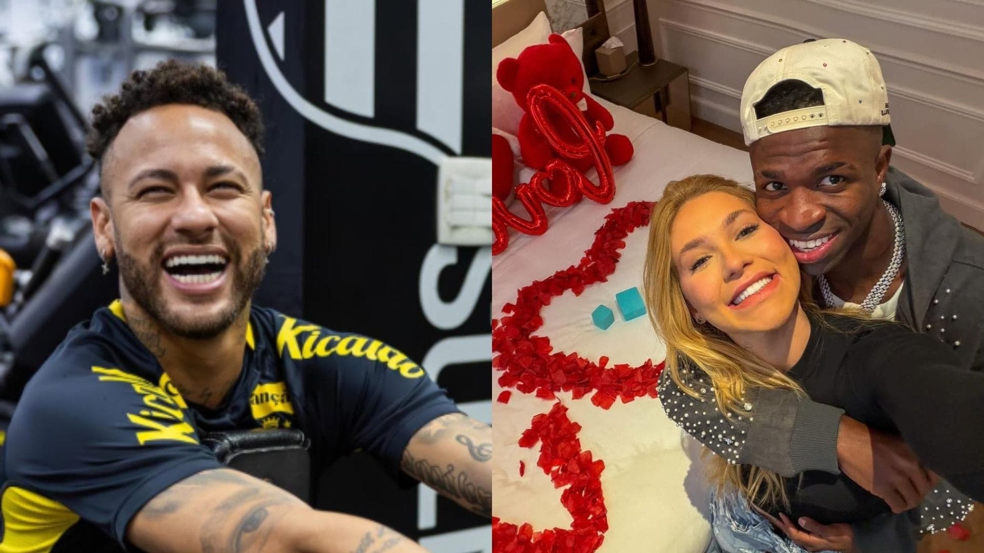 Neymar comemorou que Vini Jr. e Virginia assumiram namoro