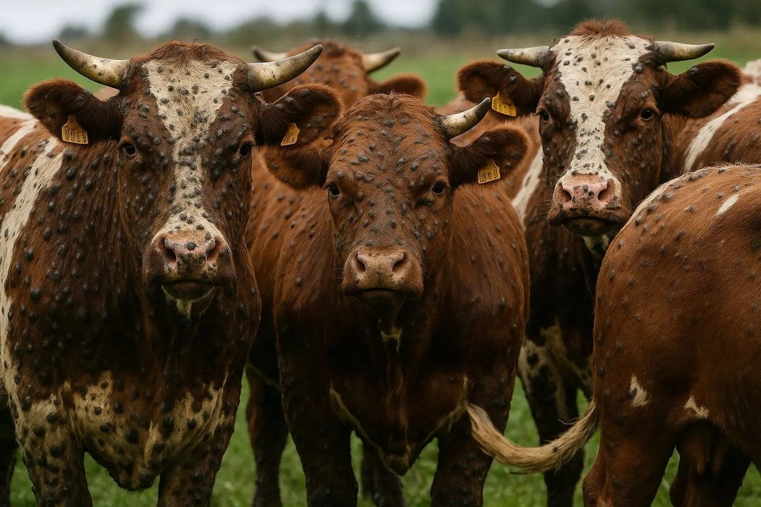 Bovinos contaminados por Doença Nodular de Pele