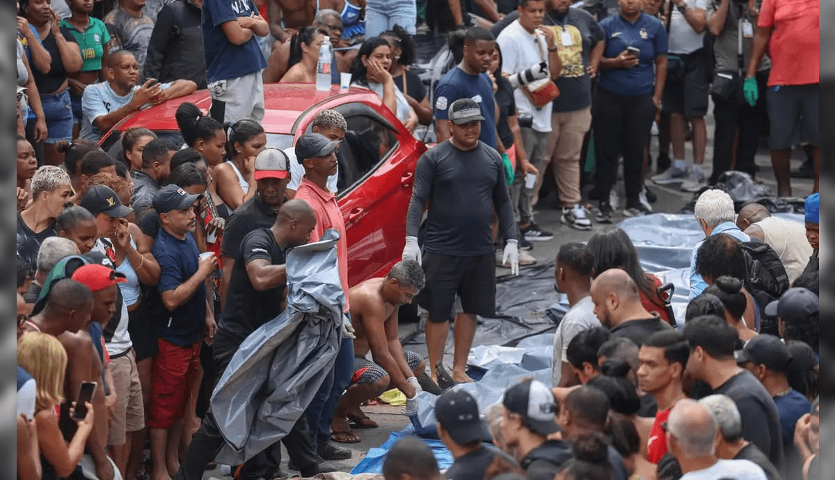 Drones flagram retirada de roupas de mortos em operação no Rio