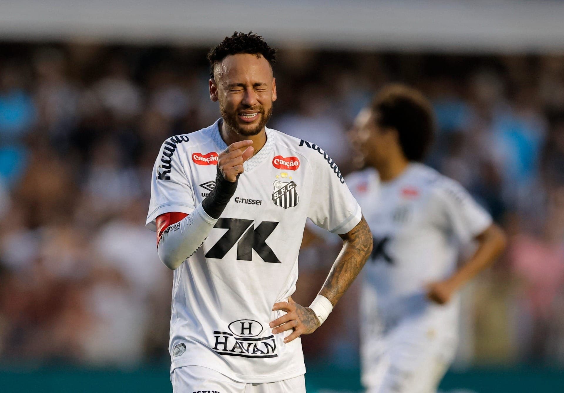 Neymar lamenta empate do Santos contra o Fortaleza