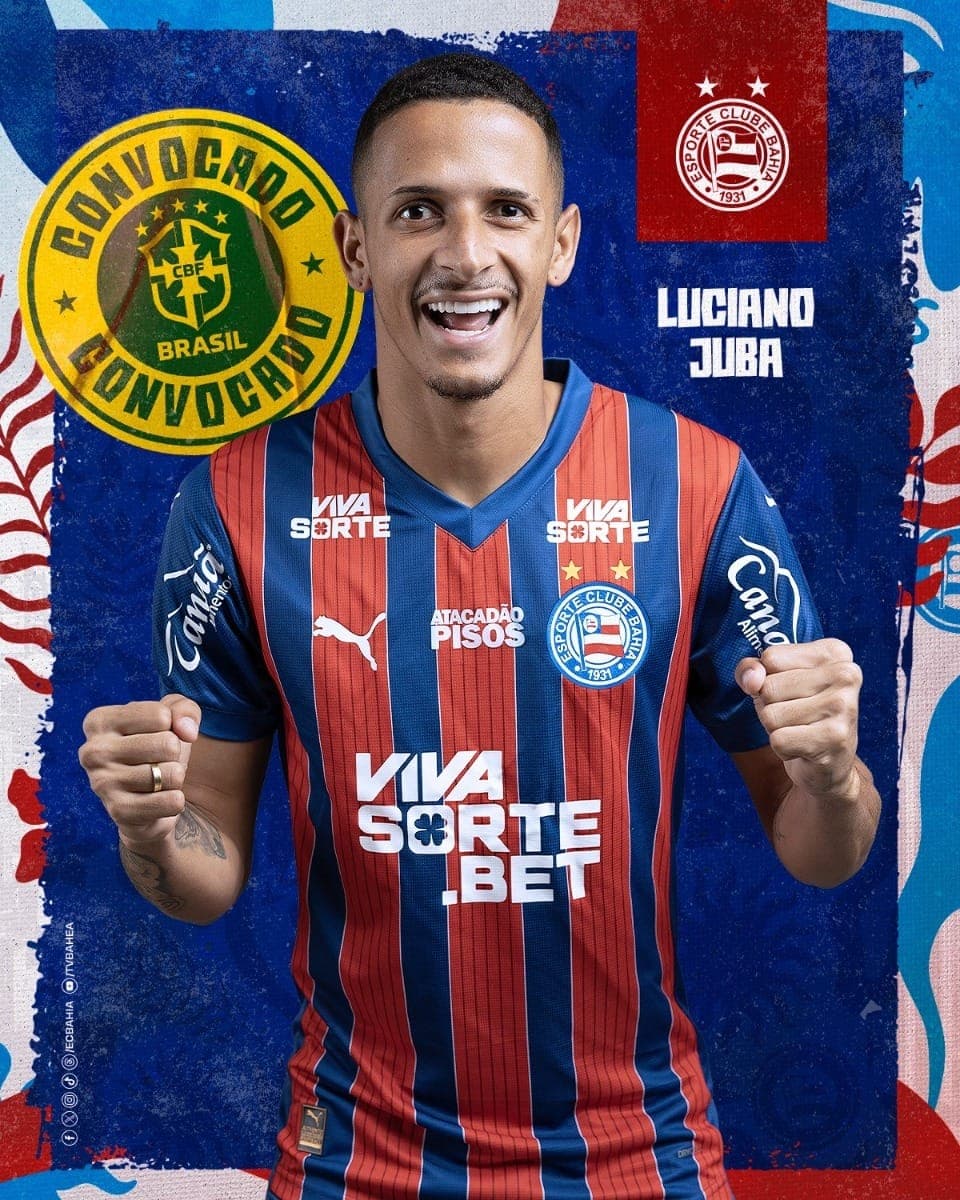 Luciano Juba, lateral-esquerdo do Bahia, é convocado para Seleção Brasileira