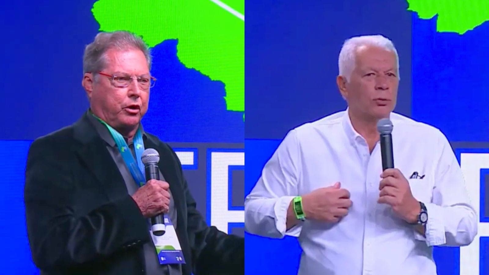 Oswaldo de Oliveira e Emerson Leão na sede da CBF