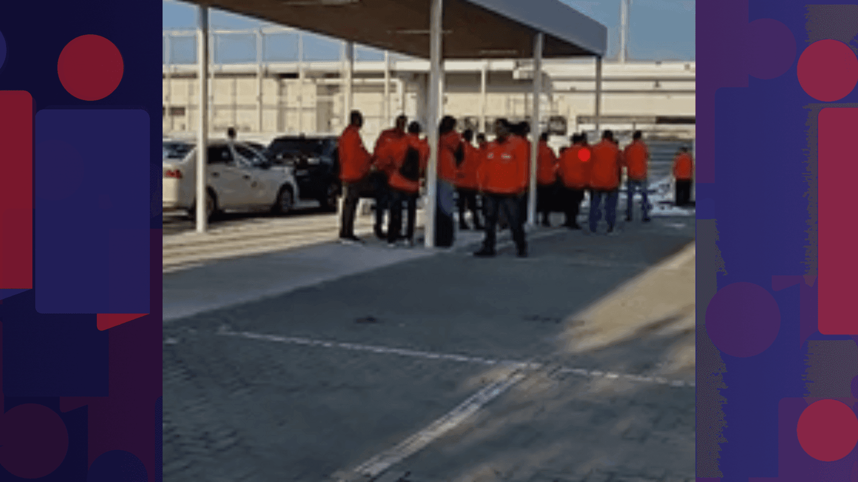 Petroleiros se manifestando no aeroporto jacarepaguá