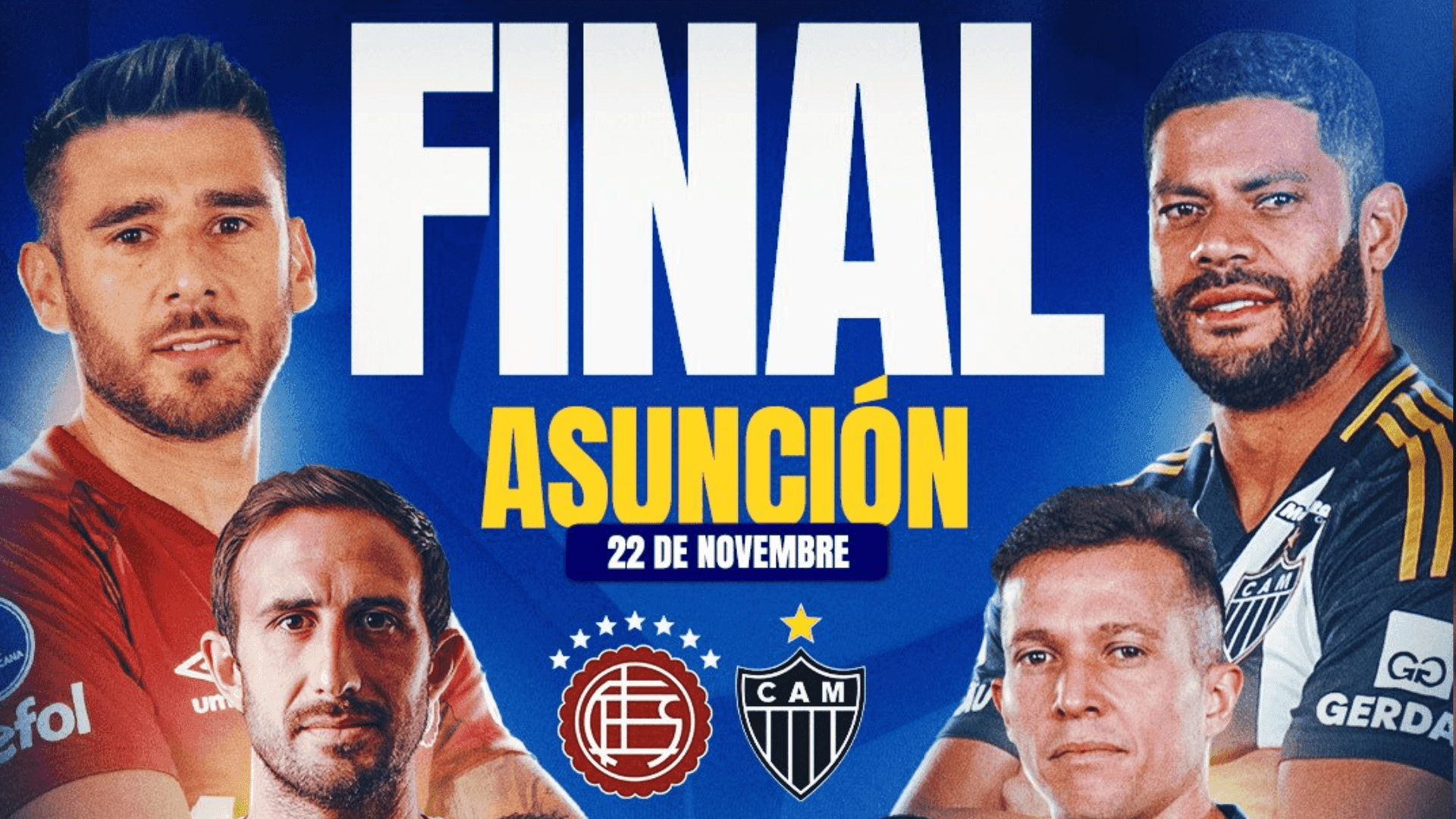 Decisão continental em Assunção! Lanús e Atlético-MG disputam final da Sul-Americana no dia 22, no Defensores del Chaco