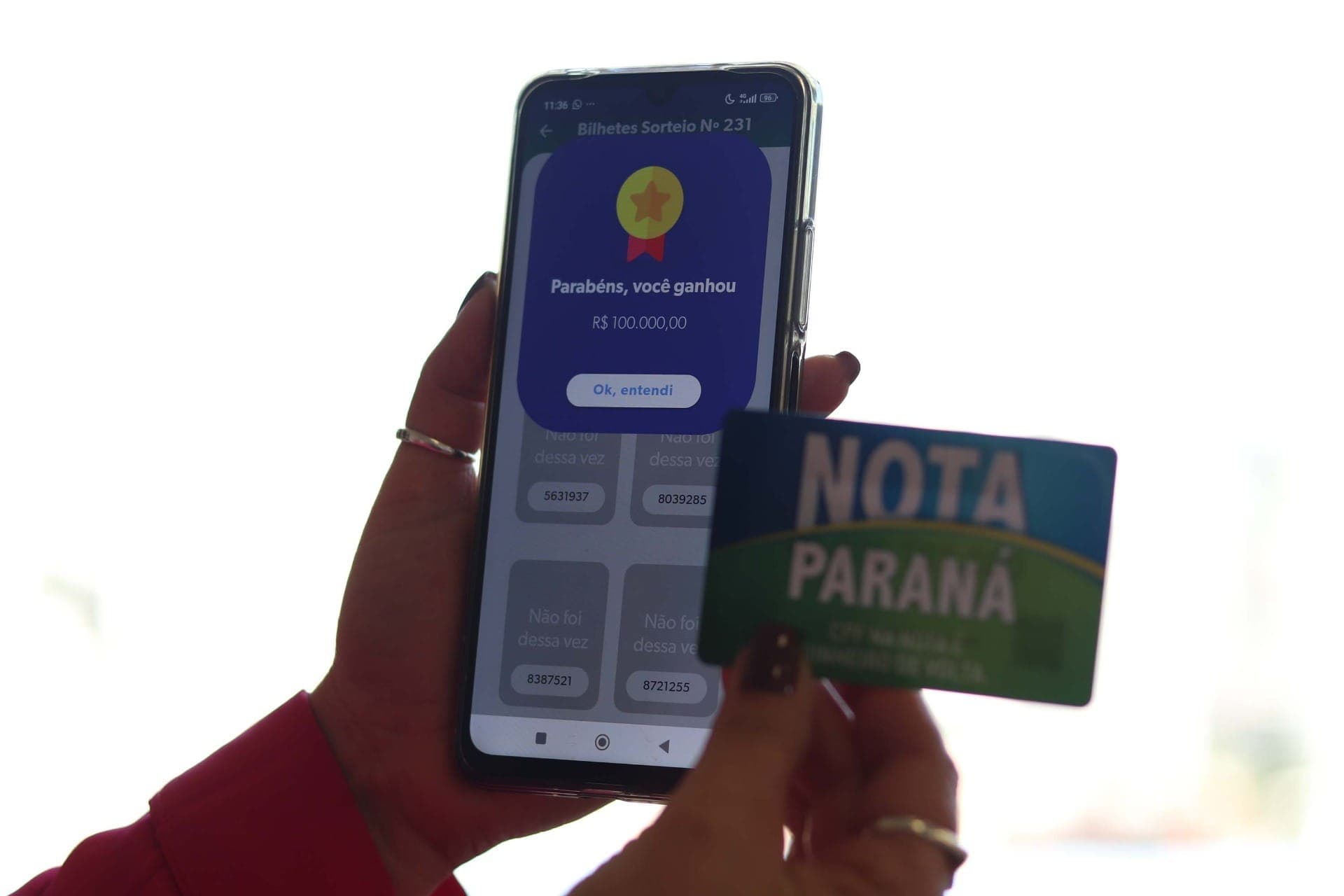 Morador de Telêmaco Borba ganha prêmio de R$ 100 mil no Nota Paraná