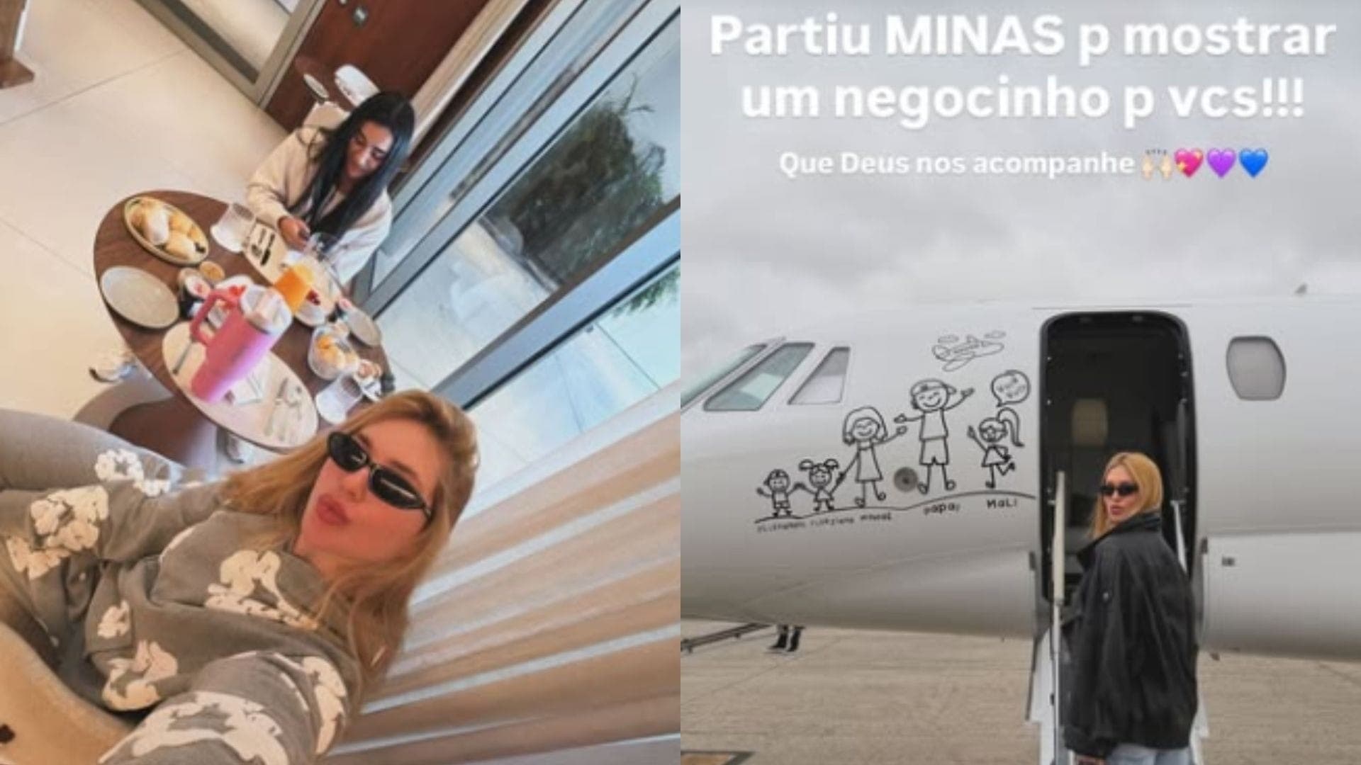 Virginia Fonseca chegou de Madri