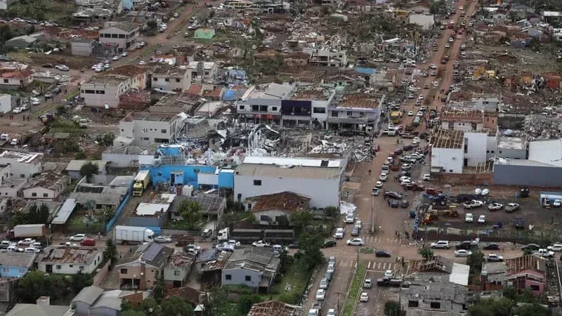 Defesa Civil: tornado destruiu 90% de Rio Bonito do Iguaçu