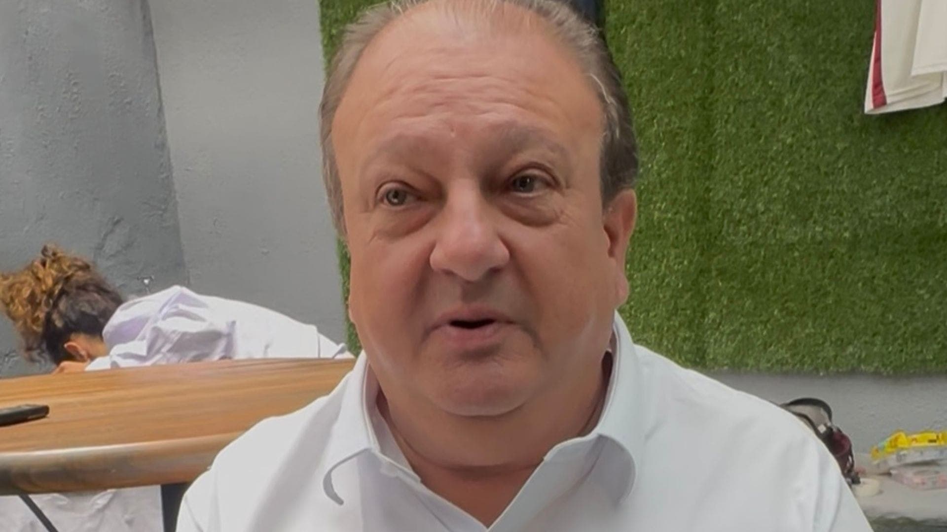 Jacquin no primeiro dia de gravações da quinta temporada de Pesadelo na Cozinha