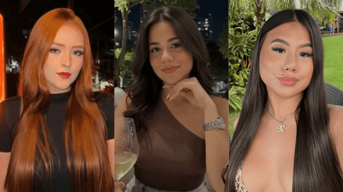 Júlia Gasparino, Vitória Sampaio e Eduarda Aiko (da esquerda para a direita)