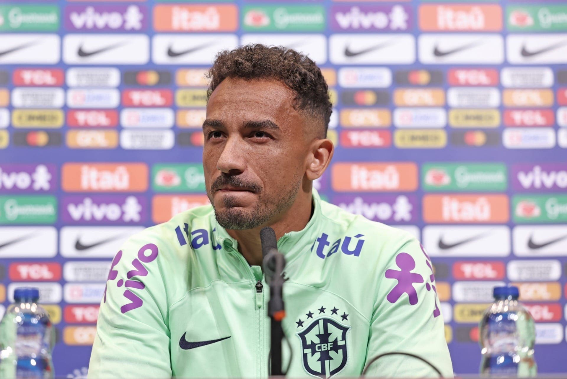 Danilo, jogador do Flamengo, na Seleção Brasileira