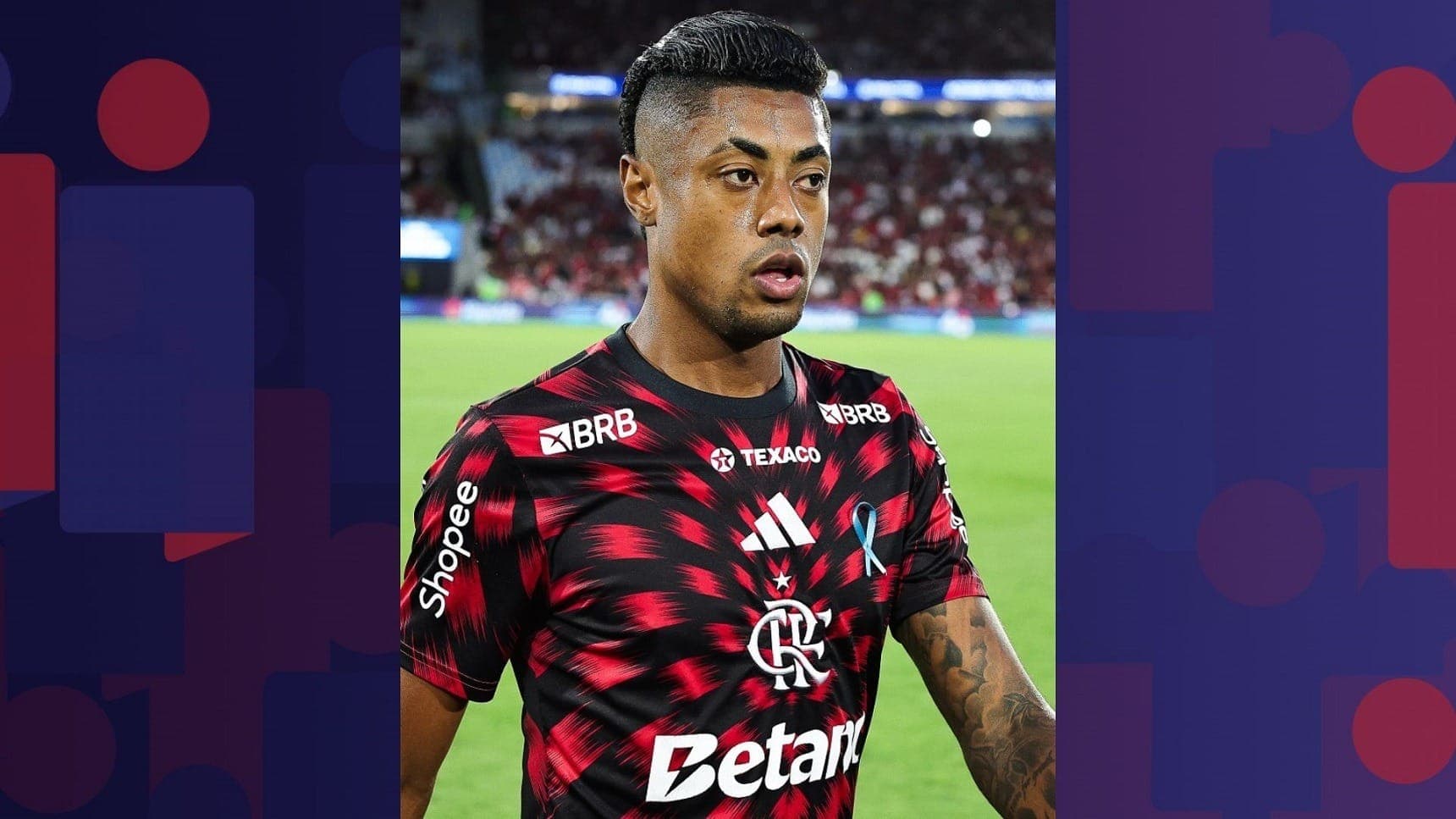 Bruno Henrique em partida contra o Santos no último domingo (19)