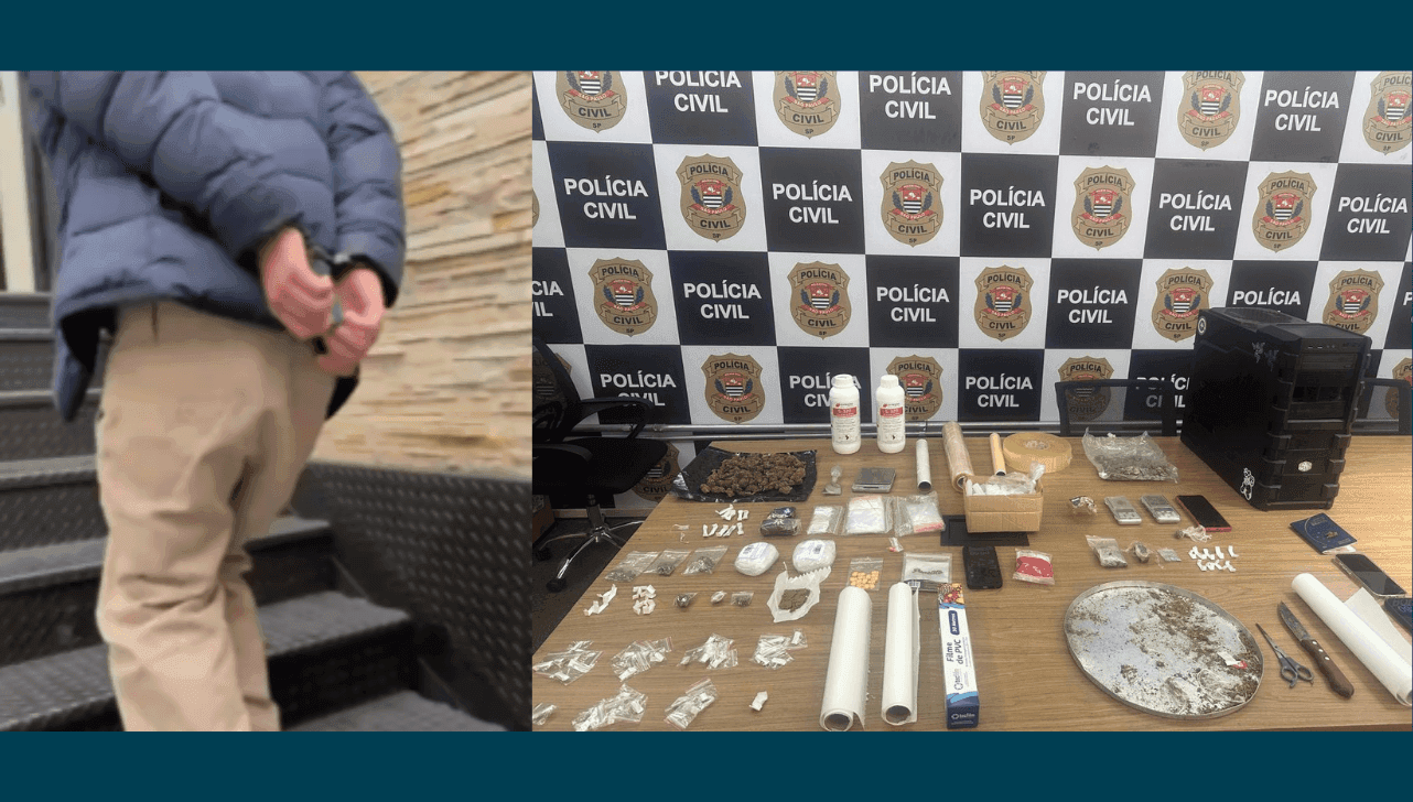 Maconha, balanças de precisão e outros materiais foram apreendidos