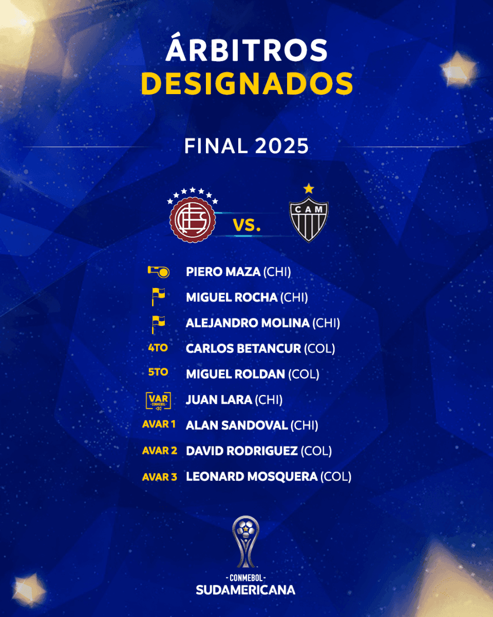 Conmebol escala equipe de arbitragem para a final da Copa Sul-Americana