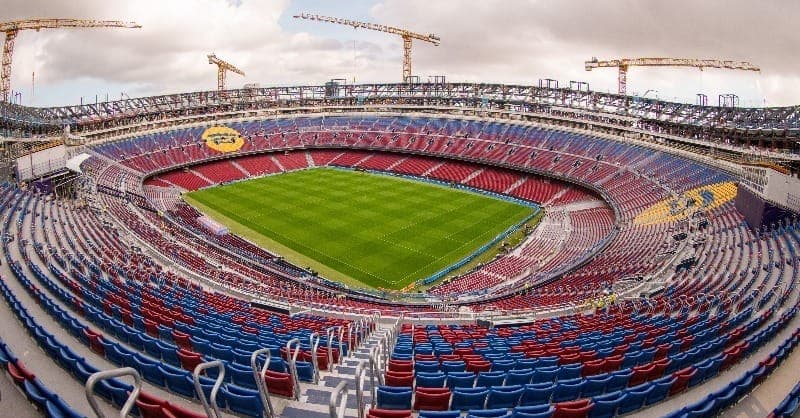 Camp Nou, estádio do Barcelona, em reforma
