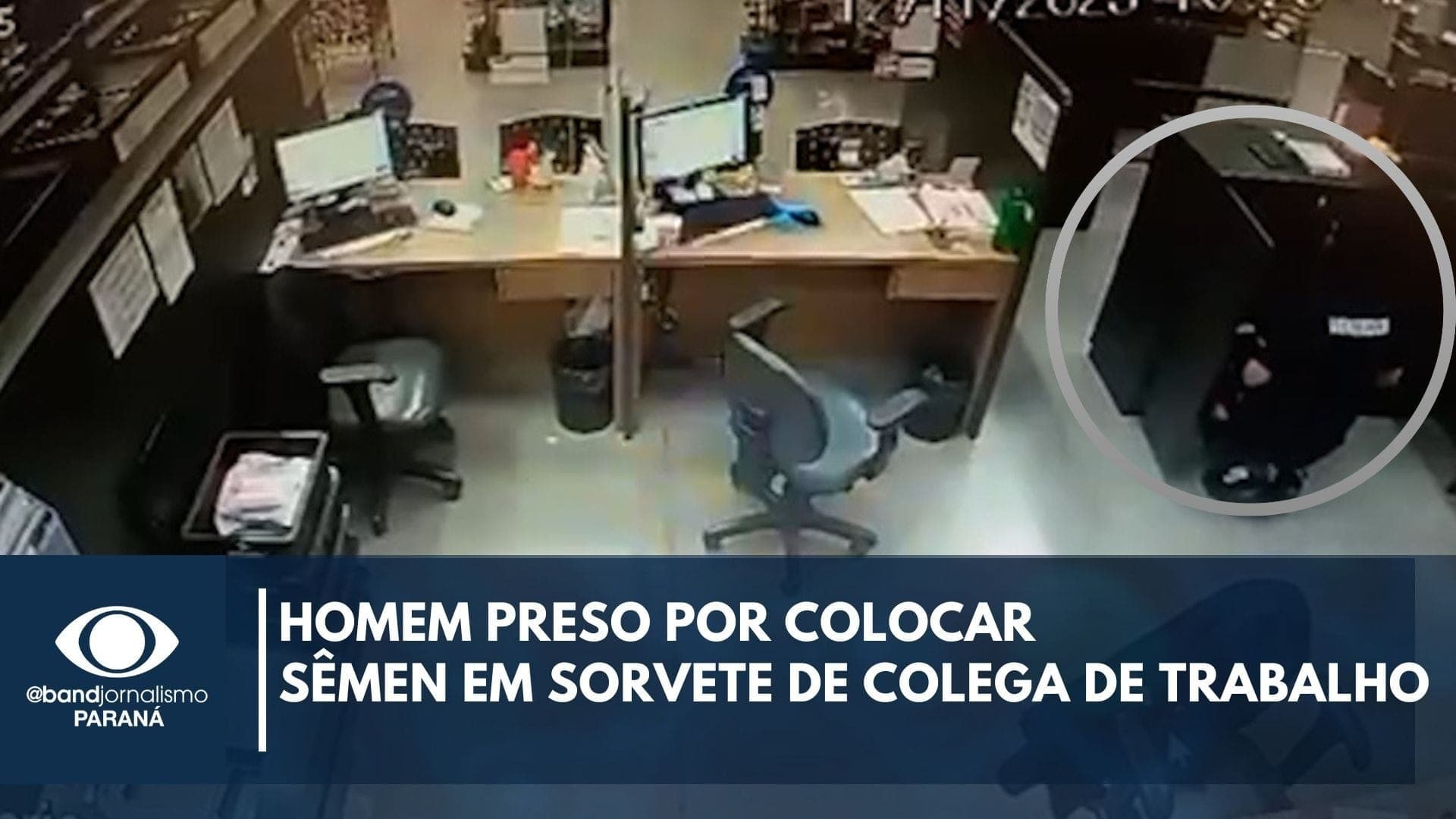 Homem é preso por colocar sêmen no sorvete de colega em Araucária