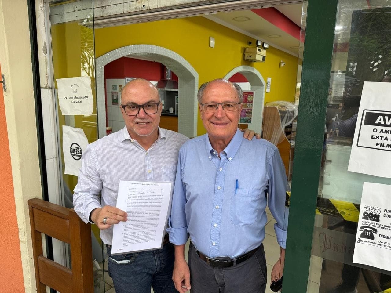 Prefeito de Pindamonhanga Ricardo Piorino e ice-presidente da República, Geraldo Alckmin